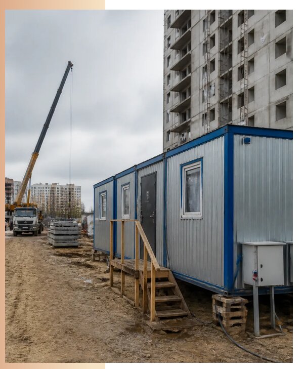 Аренда строительных вагончиков для рабочих в Холмске